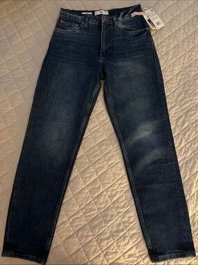 Mango Women’s Dark Blue High-Rise Ankle Jeans NWT Size 6